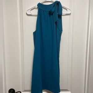 ❤️‍🔥 Skies Are Blue Size Small Tie Shoulder Semi Formal Cocktail Dress in Teal